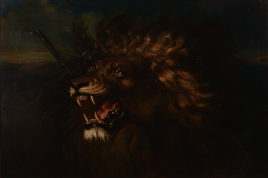 'Wounded Lion' (1838).  (Photo courtesy of the National Gallery of Singapore)