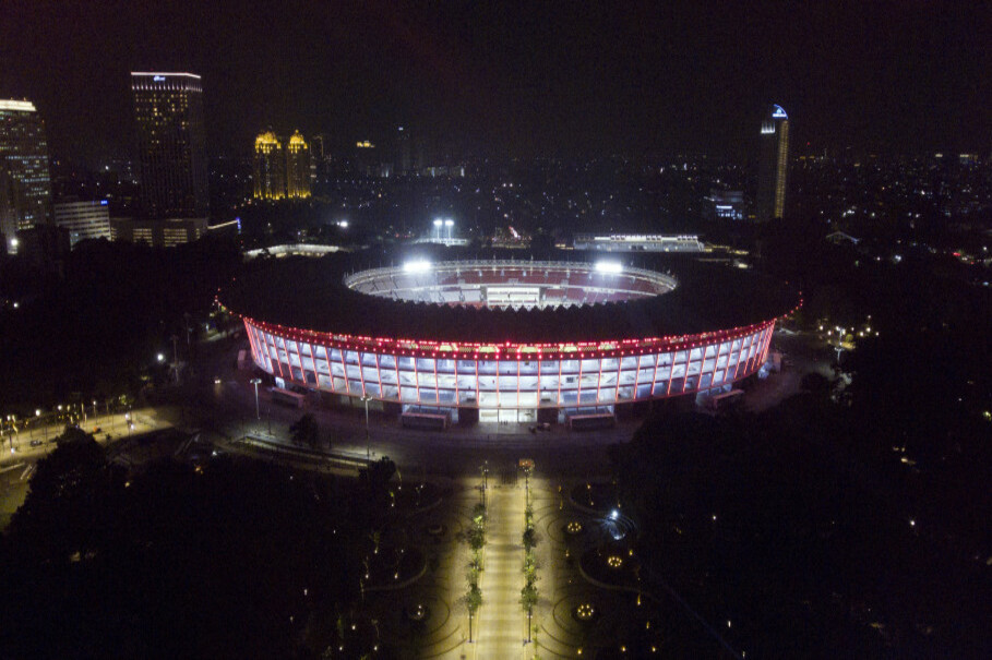 A general view of Gelora Bung Karno Main Stadium. (Antara Photo/Wahyu Putro A.)