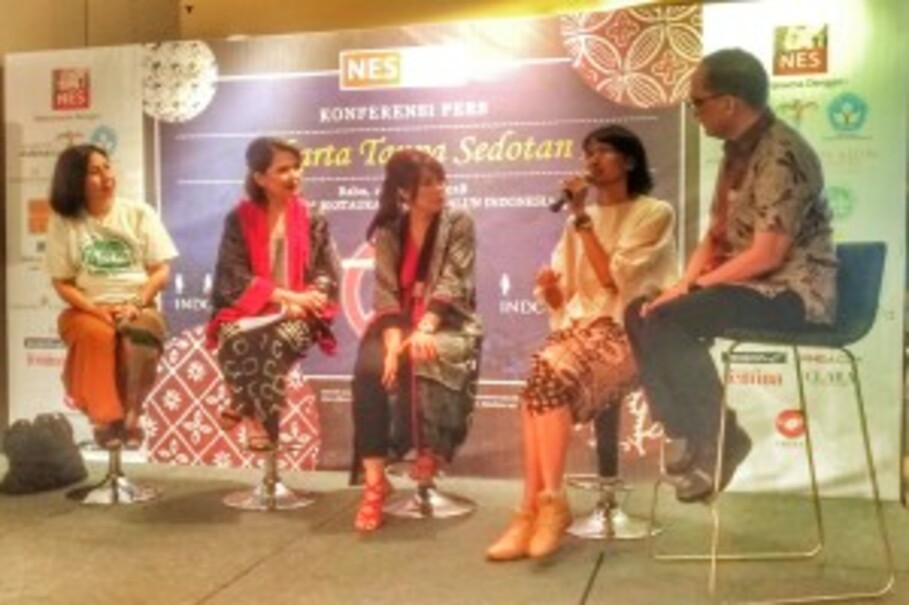 Diah Bisono speaking during a press conference in Jakarta on Aug. 15. (JG Photo/Sylviana Hamdani)