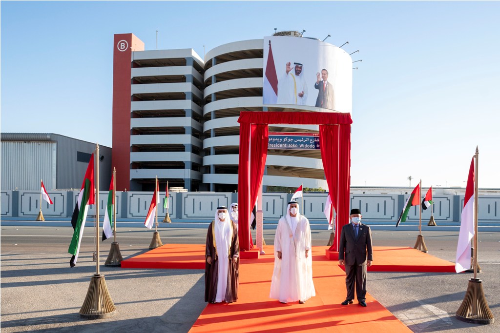 Peresmian Jalan Presiden Joko Widodo di Abu Dhabi, Uni Emirat Arab, 20 Oktober 2020.