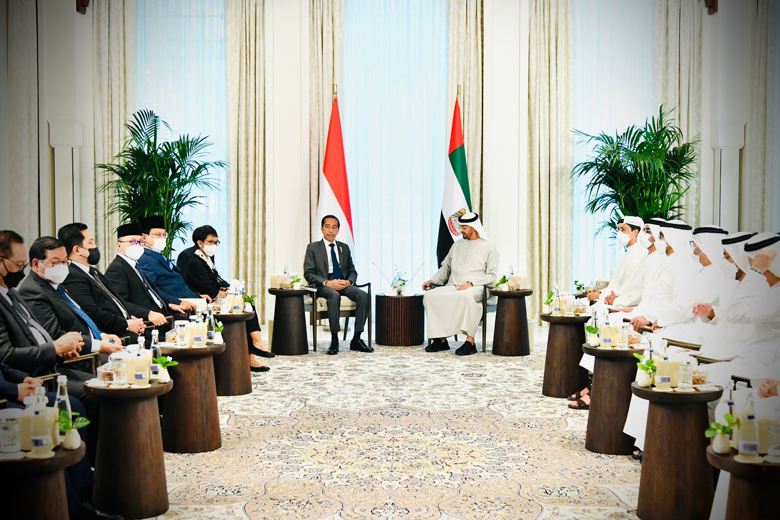 Pertemuan para menteri Indonesia dan Uni Emirat Arab.