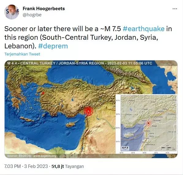 Akun Peramal Gempa Turki Mendadak Banyak Dipalsukan