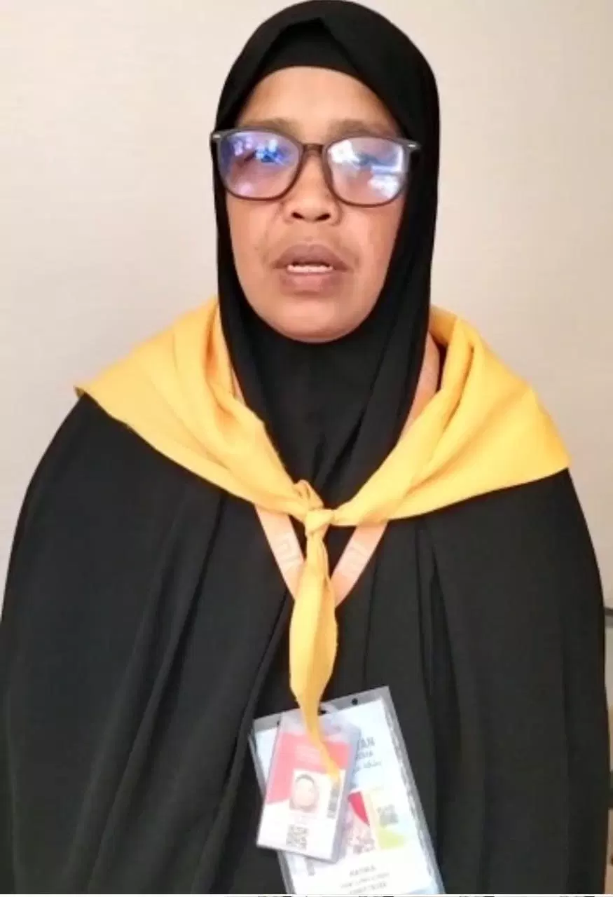 Atikah, perekam video viral jemaah haji Indonesia embarkasi Makassar 14 (UPG 14) terlantar di hotel di Madinah, Arab Saudi.