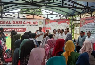 Sosialiasi 4 Pilar di Bintaro, Sabam Sirait Ajak Warga Bela Pancasila