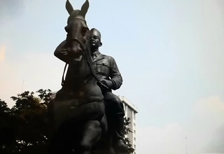 Prabowo dan Megawati Resmikan Patung Bung Karno Menunggang Kuda