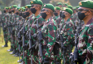 TNI-Polri Gelar Apel Gabungan di Timika
