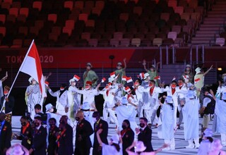 Kontingen Indonesia Tampil Gagah di Upacara Pembukaan Olimpiade Tokyo