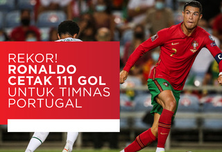 Rekor! Ronaldo Cetak 111 Gol untuk Timnas Portugal