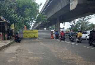 Ruas Jalan Sholeh Iskandar Kota Bogor yang Amblas Segera Diperbaiki