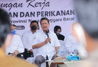 Menteri Trenggono Akan Bangun Tambak Udang Terintegrasi di Sumbawa