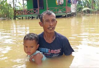 Banjir 3 Meter Rendam Ratusan Rumah di Kabupaten Berau
