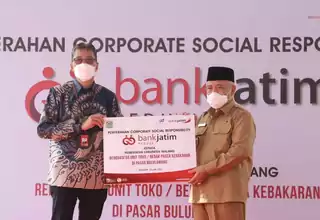 Bank Jatim Bantu Renovasi 55 Toko di Pasar Bululawang Malang