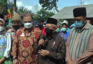 Wapres Ma ruf Amin Tinjau Penanganan PMK di Lombok Barat