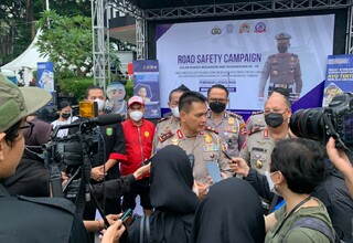 Korlantas Polri Gelar Road Safety Campaign di Bundaran HI