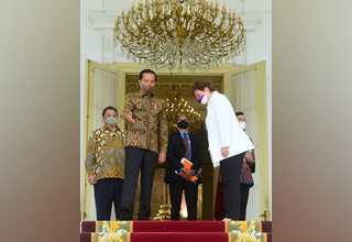 Direktur IMF Kristalina Bertemu Jokowi di Istana, Ada Apa?