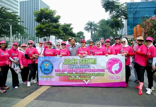 PPLIPI BNN Kota Jakarta Selatan Gelar Gerak Jalan Sehat