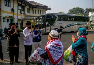 408 Jemaah Haji Kota Bogor Tiba dalam Keadaan Sehat