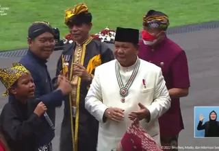 Prabowo Subianto Joget Ojo Dibandingke di Istana Merdeka