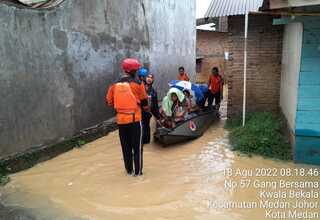 Hujan Deras Guyur Medan, 6.323 Rumah Warga Terendam Banjir