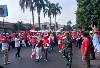 1.000 Orang Arak Bendera Merah Putih di Kota Bogor