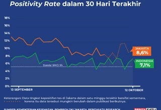 Data Positivity Rate Covid-19 sampai 12 Oktober 2022