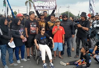 Aremania Tuntut Keadilan soal Tragedi Kanjuruhan, Malang Lumpuh