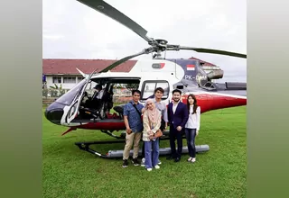 Naik Helikopter, Lesti Kejora dan Rizky Billar Kunjungi Korban Gempa Cianjur