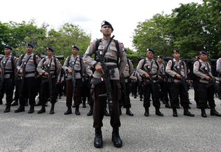 200 Brimob Polda Maluku Bantu Pengamanan Jakarta