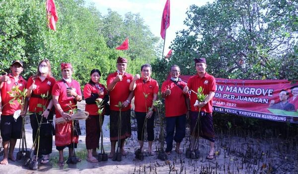 Rayakan HUT Ke-75 Megawati, PDIP Tanam Pohon dengan Kearifan Bali
