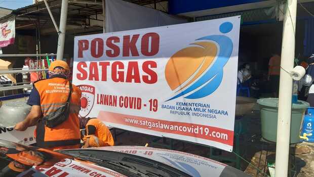PTPP bekerjasama dengan tiga perusahaan BUMN memberikan bantuan pemenuhan bahan baku untuk keperluan Posko Masak di Provinsi DKI Jakarta.