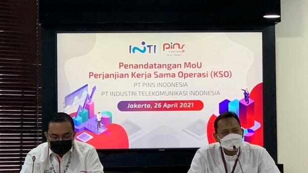 PT Inti menjalin kerja sama strategis dengan PT PINS Indonesia (Telkom Group) alias PINS terkait sinergi pengembangan dan solusi Internet of Things (IoT) serta produksi dan perbaikan perangkat telekomunikasi, Senin 26 April 2021.