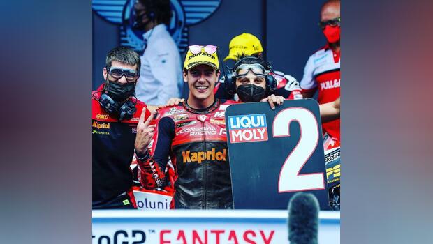 Indonesian Racing Gresini Moto3, kembali sukses raih juara 2 di Catalan GP 2021, Italia, melalui pembalapnya yang lain, Jeremy Alcoba.