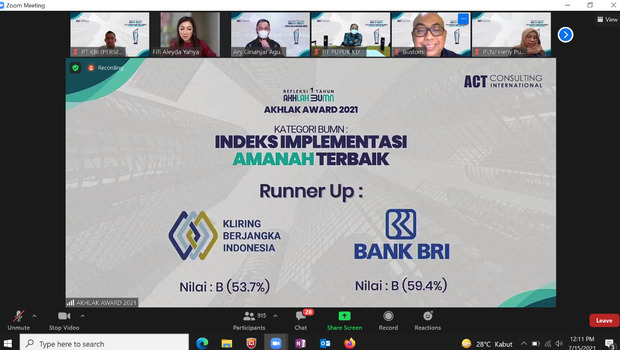 Kliring Berjangka Indonesia Borong 4 Penghargaan Akhlak Award 2021