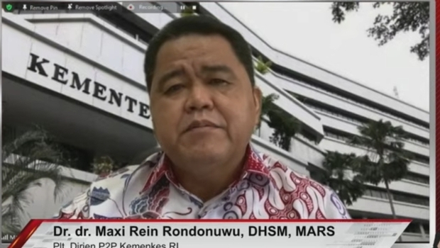 Dirjen Pencegahan dan Pengendalian Penyakit Kementerian Kesehatan (Kemkes), Maxi Rein Rondonuwu.