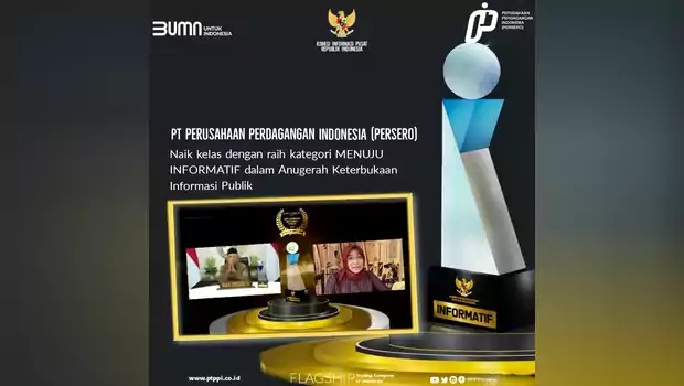 PT Perusahaan Perdagangan Indonesia atau PT PPI mendapat penghargaan dalam Anugerah Keterbukaan Informasi Publik dengan kategori 