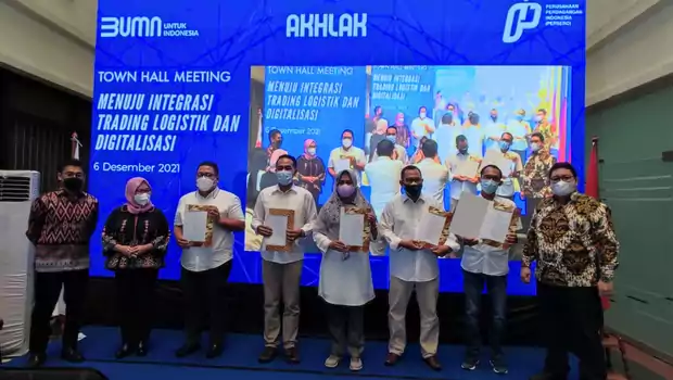PT Perusahaan Perdagangan Indonesia (PPI) melakukan koordinasi dengan menggelar townhall meeting dengan tema “Menuju Integrasi Trading Logistic Terdigitalisasi”.