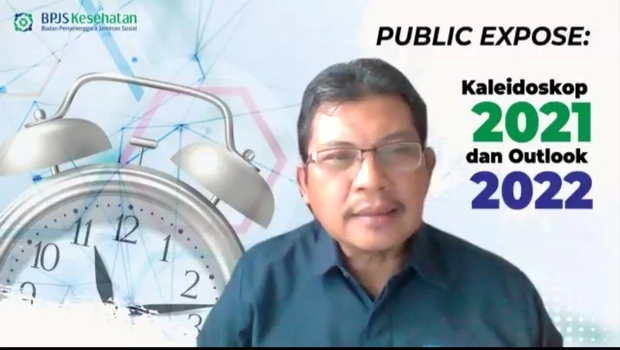 
Direktur Utama BPJS Kesehatan Ali Ghufron Mukti dalam public expose: Kaleidoskop Tahun 2021 dan Outlook Tahun 2022, Kamis, 30 Desember 2021.

