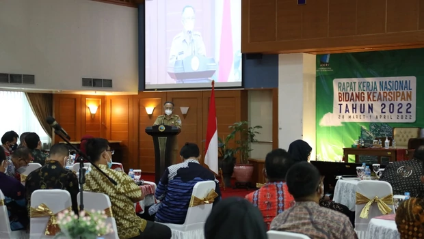 Kementerian Dalam Negeri saat menggelar Rapat Koordinasi Fasilitasi dan Pembinaan Penelitian dan Pengembangan di Provinsi Banten, Senin 28 Maret 2022.