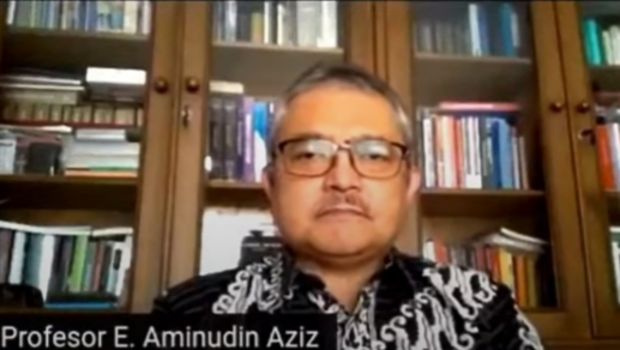 Kepala Badan Pengembangan dan Pembinaan Bahasa Kementerian Pendidikan, Kebudayaan, Riset, dan Teknologi (Kemendikbudristek) E Aminudin Aziz.