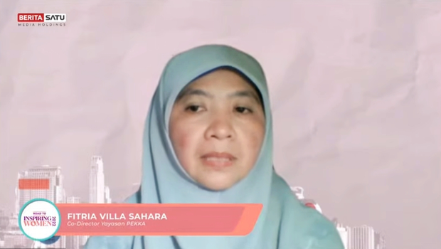 Co Director Yayasan Pemberdayaan Perempuan Kepala Keluarga (PEKKA), Fitria Villa Sahara.