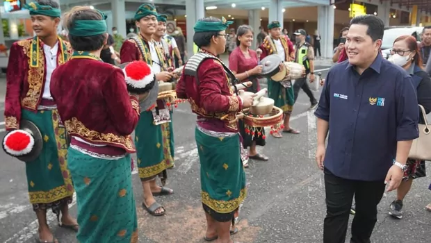 Menteri BUMN Erick Thohir kembali mengaktifkan festival kebudayaan yang digelar di Bandara Ngurah Rai Bali dan Soekarno Hatta Tangerang.