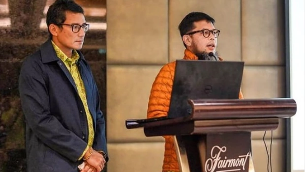 Ketua Masyarakat Ekonomi Syariah DKI Jakarta, Tito Maulana (kanan).