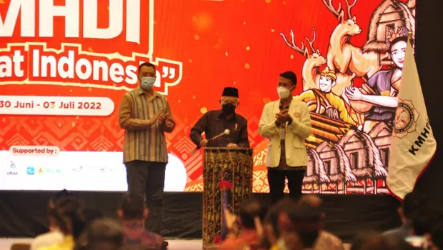 Wapres Ma’ruf Amin secara resmi membuka Rapat Koordinasi Nasional (Rakornas) XV Kesatuan Mahasiswa Hindu Dharma Indonesia (KMHDI), Kamis 30 Juni 2022, di Nusa Tenggara Barat (NTB).