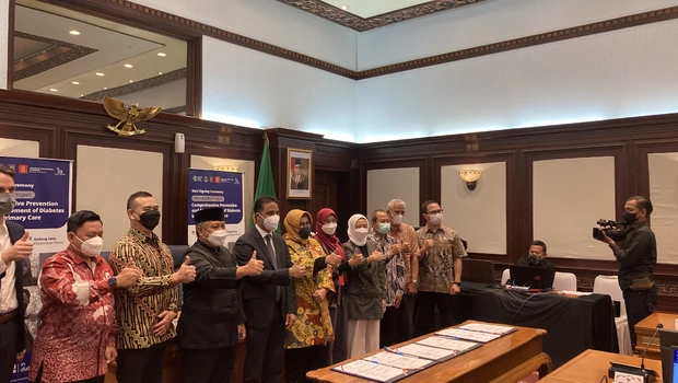 Novo Nordisk Indonesia dan Pemprov Jawa Barat menandatangani nota kesepahaman untuk Affordability Project, Kamis, 7 Juli 2022.