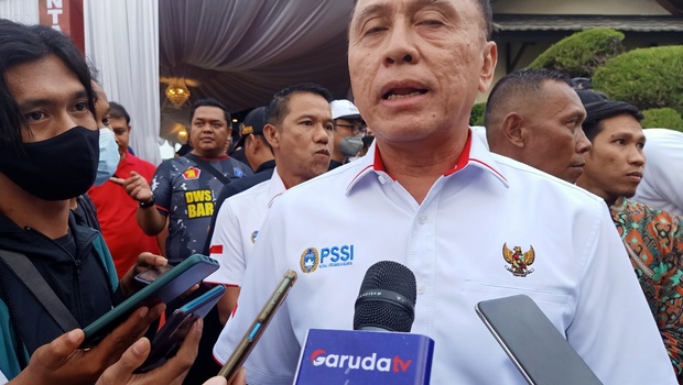 Ketua Umum PSSI, Mochamad Iriawan memberikan keterangan usai meresmikan perhelatan Prabowo Cup 2022 di Nusantara Golf, Cibinong, Kabupaten Bogor, Sabtu, 16 Juli 2022. 
