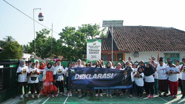 Teman Sandi dan warga Lebak, Banten deklarasi dukungan untuk Sandiaga Salahuddin Uno di Pilpres 2024, Minggu, 24 Juli 2022.