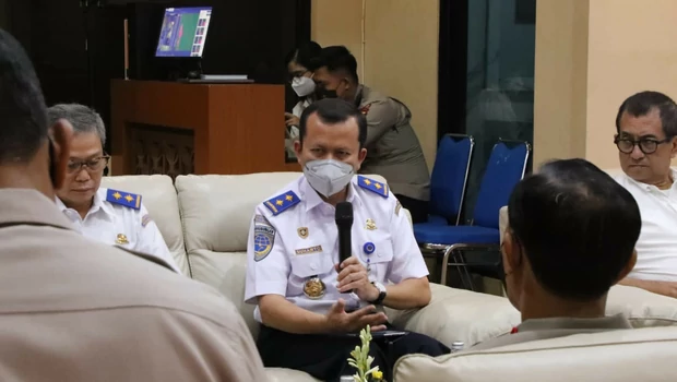 Direktorat Jenderal Perhubungan Darat (Ditjen Hubdat) bersama Polda Bali membahas persiapan kendaraan bus listrik jelang KTT G-20 di Bali di Polda Bali, Denpasar, Jumat 29 Juli 2022.