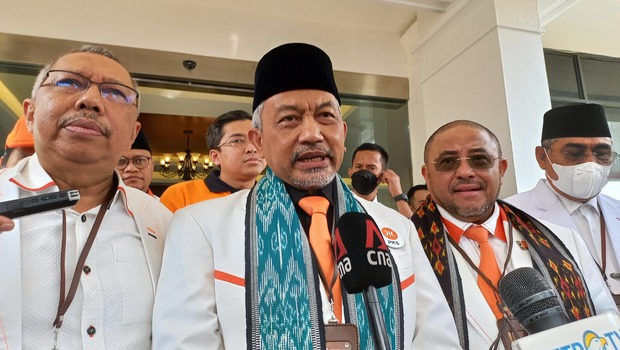 Presiden PKS, Ahmad Syaikhu di Kantor KPU, Jakarta, Senin 1 Agustus 2022    
