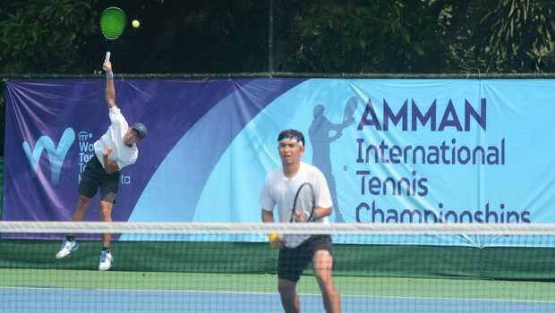 Pasangan tenis Indonesia, Nathan Anthony Barki/Christopher Rungkat.