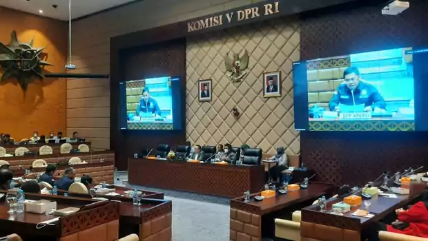 Dewan Pimpinan Pusat Asosiasi Pengembang Perumahan dan Permukiman Seluruh Indonesia (Apersi) melakukan audiensi dengan Komisi V DPR, di gedung Nusantara, Senayan, Jakarta Pusat, Senin (22/8/2022).